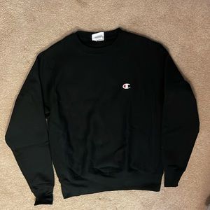 Women's Champion Reverse Weave Black Sweatshirt Small